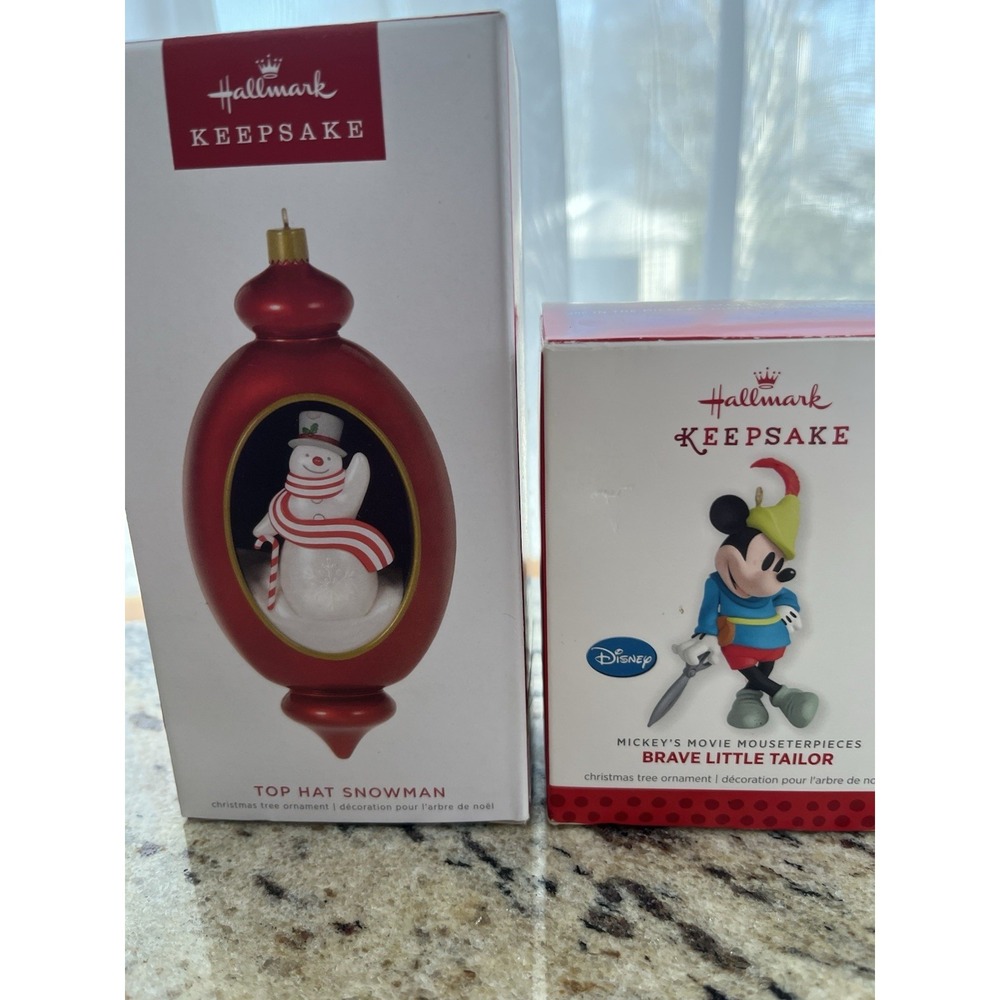 2022 Hallmark Top Hat Snowman Limited Edition VIP Keepsake,Mickey Mouse Ornament